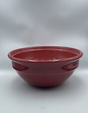 Emile Henry Hand-Crafted in France Red Ceramic 9 x 4.5In Mixing Bowl Small Size picture