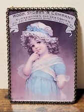 Advertising Framed Print Wood Stubbs & Co. Featuring Girl in Bonnet picture