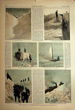 HARPER'S WEEKLY APRIL 30, 1881  SIX HAND COLORED PICTURES THE SNOW BLOCKADE- A21 picture