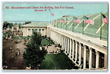c1910 Manufacturers and Libel Arts Building State Fair Grounds NY Postcard picture