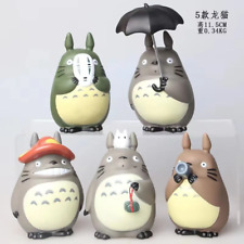 5Pcs Miyazaki Hayao My Neighbor Totoro with Umbrella PVC Figure Collectible Toy picture