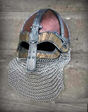 Antique 18GA Steel Medieval Armor Viking Helmet Wearable Warrior Halloween Gift picture
