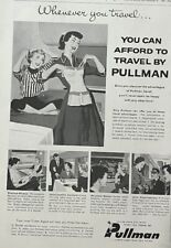 Rare 1950's Vintage Original Pullman Train Travel Advertisement AD picture