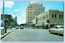 Amarillo Texas TX Postcard Looking South Polk Street Downtown Route 66 Vintage picture