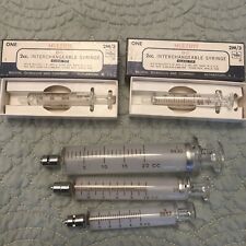 LOT Vintage Medical Glass Syringe B-D Multifit &Tomac Star US Army Surplus + picture