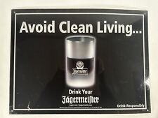JAGERMEISTER Avoid Clean Living Black Metal Bar Wall Art Sign - 17 W X 12 T picture
