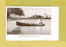 1908 TWIN LAKE MICHIGAN MUSKEGON WALLACE BEACH  POSTCARD PICTURE picture