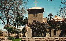 Postcard NM Santa Fe San Miguel Mission Posted 1955 Chrome Vintage PC J159 picture