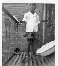 YOUNG AMERICAN BOY Vintage Portrait FOUND PHOTOGRAPH Black And White 44 LA 84 M picture
