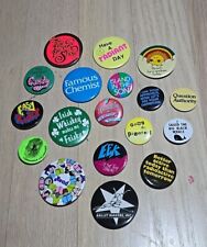 Lot Of 18 Vintage Slogan Travel Ads  Pinback Buttons picture