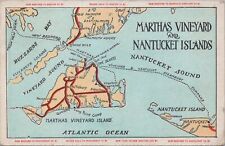 Postcard Martha's Vineyard + Nantucket Islands MA  picture