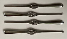 Rostfrei Germany 4 Piece 8 inch Long Lobster Fork Set 18/10 Stainless Vintage picture