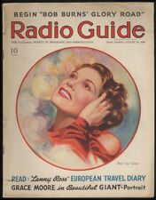 RADIO GUIDE 8/29 1936 Lanny Ross Smith Ballew Bob Burns Margaret Speaks picture