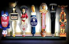 BATTERY LED  LIGHTED 7 BEER TAP HANDLE DISPLAY WALL MOUNTED INCLUDES BRACKETS picture