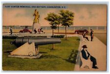1943 Fort Summer Memorial And Battery Charleston South Carolina SC Postcard picture