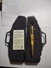 Handmade Hand Turned Olive Wood From Bethlehem Bolt Action Pen With Case picture