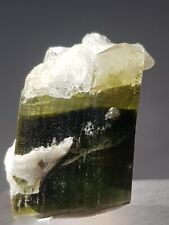  37Ct Beautiful Natural Color Tourmaline With Albite Double terminated Crystal  picture