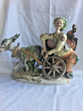 LARGE VINTAGE ITALIAN CERAMICA CAPODIMONTE WHIMSICAL FIGURAL GROUP picture