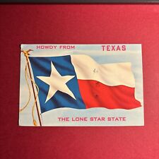 (1) Vintage Postcard “Howdy From Texas” The Lone Star State Texas State Flag picture