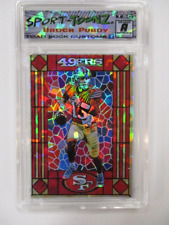 2023 49'ers Purdy Stained Glass SP/200  Ice Refractor NFL Football zx2 rc picture