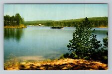 Chipley GA-Georgia, Ida Cason Gardens, Mountain Creek Lake, Boat Chrome Postcard picture