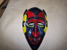 Vintage African Tribal Mask Wall Hanging   8.5” high picture