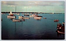 Postcard Everyone Has Fun Boating At Scituate Harbor, Massachusetts Unposted picture