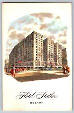 Boston, Massachusetts MA - The Hotel Statler - Vintage Postcard - Posted picture