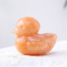 Natural Crystal Duck Statue Hand Carved Stone Cute Home Decor Mineral Specimen picture