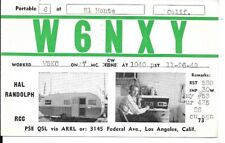 QSL  1949 El Monte CA  Mobile Trailer   radio card picture