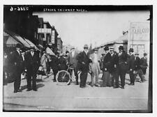 Photo:Strike -- Calumet,Houghton County,Michigan,MI,1910-1915,men,bicycle picture