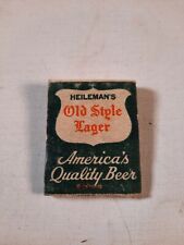 Vtg Heilman old style lager Americas quality beer matchbook full picture