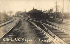 Tariffville Simsbury CT CNE RR Train Depot Station Real Photo Postcard picture