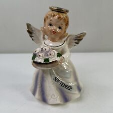 Vintage Nippon Japan September Birthday Angel Girl With Flowers Figure HTF picture