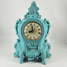 Vintage Rococo Renaissance Empire French Style ceramic Mantle Plug in Clock picture