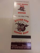 Vintage Silver Fox Coffee Shop Las Vegas Nevada Matchbook picture