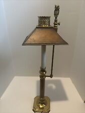 Maitland Smith Brass Shade Candle Arm Style Brass Desk/Table Lamp 25