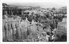 Pope Rock Pillar Bryce Creek Bryce Canyon National Park Utah 1940s RPPC Postcard picture