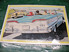 1957 FORD EDSEL CONVERTABLE / HARDTOP TOURING AMERICA SUNDAY DRIVE POSTCARD picture