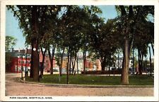 Park Square Westfield Mass Massachusetts Ma Wob Note Vintage Postcard picture