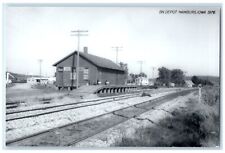 c1976 BN Depot Hamburg Iowa IA Railroad Train Depot Station RPPC Photo Postcard picture