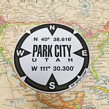 Park City, Utah GPS Magnet - Reflective Vinyl GPS Marker Magnet picture