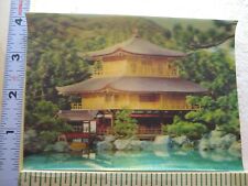 Postcard 3-Dimensional Print Kinkakuji Temple Kyoto Japan picture