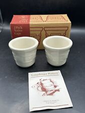 Longaberger Pottery 2-Pack Votive candles holders Cups Heirloom Ivory picture