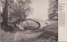 Postcard Footbridge Over Middlesex Canal Medford MA  picture