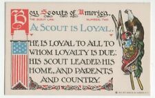 1913 Boy Scout Laws Postcard - A Scout is Loyal - Official Boy Scout Card picture