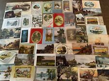 Estate Lot of 60 Vintage Postcards with Cottage & Various Scenes Scenic-h514 picture