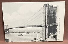 Postcard ~ BROOKLUN BRIDGE from BROOKLYN NY ~ 1910's ~ ROTOGRAPH CO ~ EXC picture