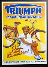 Mint Germany Picture Postcard Advertising Triumph Bicycles picture