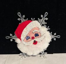 Vintage Sequin EDNA LOONEY Santa Christmas Ornament Felt picture